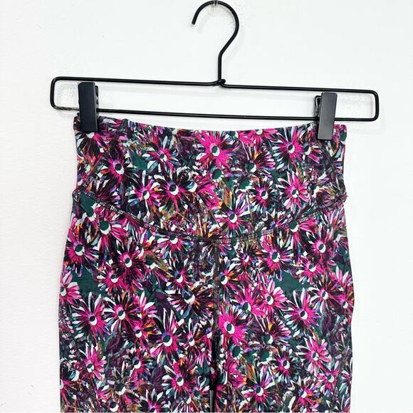 Lululemon Base Pace High-Rise Fleece Leggings Tight 28" Floral Electric Multi 4 - Picture 5 of 8